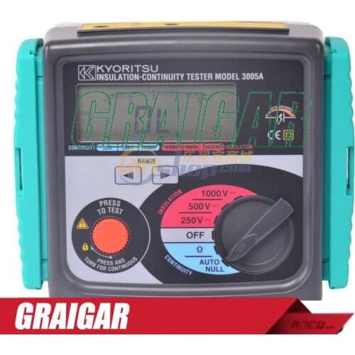 NEW Kyoritsu Insulation Continuity Tester 3005A DIGITAL DISPLAY 250V/500V/1000V