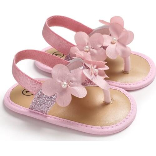 Baby Girls Shoes Newborn Kids Sandals Flowers Sequin Prewalkers Party Girl Soft Sole Shoes Infant Toddler Sandals Booties