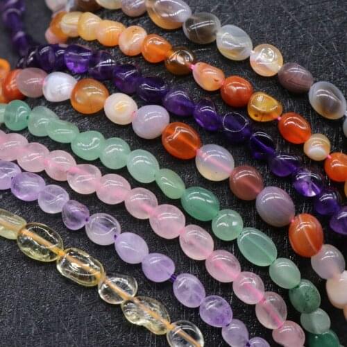 Reiki Healing Raw Mineral Stone Beads Strand Natural Amethysts Crystal Obsidian Agates Citrines Fluorite Quartz Loose Beads DIY