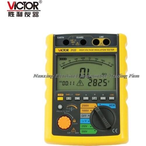 Fast arrival Victor 3123 VC3123 High Voltage Megohmmeter Digital Insulation Resistance Tester 250V~2500V