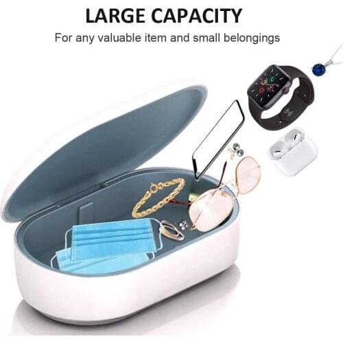 Patented UV Smartphone Sanitizer Wireless Charger Watch Jewelry Cleaner Portable Disinfector Box UVC Light Ozone Sterilizer