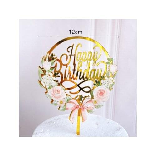 1PC Acrylic Cake Topper Decoration Girl Birthday Wedding Mothers Day Super Father Dad Day Cupcake Topper Party Supplies