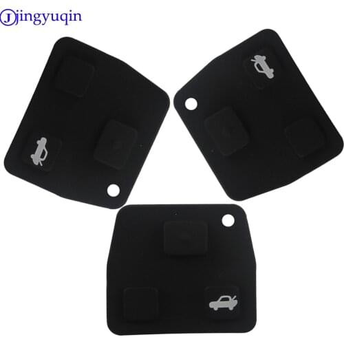 10X Replacement 2/3 Buttons Car Remote Key Shell Cover Black Silicon Rubber Repair Pad For TOYOTA Avensis Corolla for Lexus Rav4