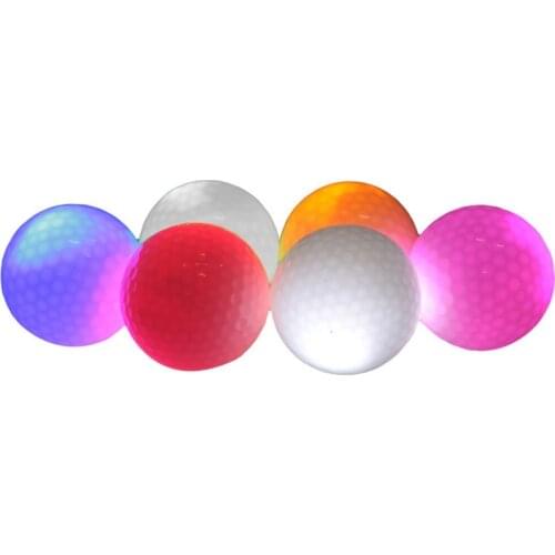 6Pcs Glow Dark Golf Balls Light Up LED Golf Balls Night Sports Glow Dark Golf Balls for Men Training Golf Practice Ball