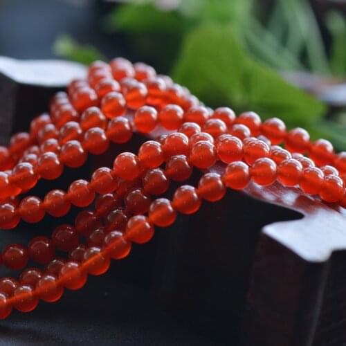 Joanlyn Grade A Natural Rose Red Agate Beads 6mm-10mm Smooth Polished Round 15 Inch Strand AG07