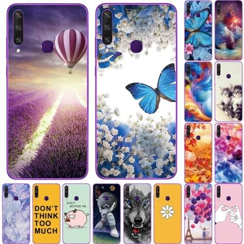 6.3" For Huawei Y6P Case MED-LX9N Cover Silicone Bumper Soft TPU Back Cover Phone Case for Huawei Y6P MED-LX9N Y 6P 2020 Case