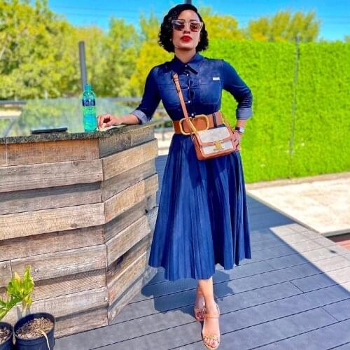 Chun feng Fashion Denim Dresses