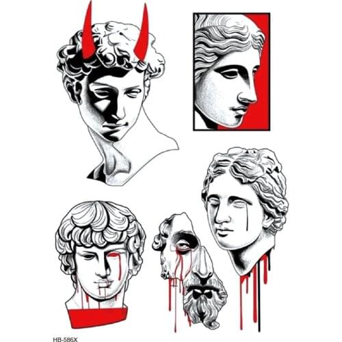 Devil Bleeding David Waterproof Temporary Tattoo sticker body art tatoo sleeve men Glitter tattoos Men tatuajes temporales