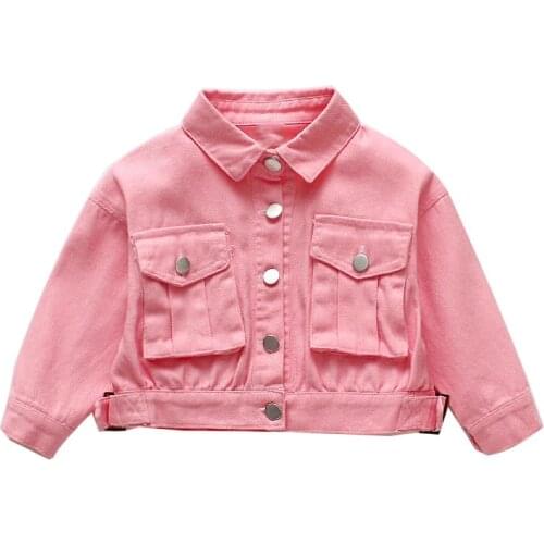 Denim Jacket for Girls Coats Children Clothing Autumn Baby Girls Clothes Outerwear Jean Jackets & Coats for Child Girls
