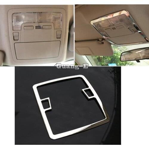 Car Cover Stainless Steel Head Read Front Reading Light Lamp Trim Hoods 1pcs For Toyota Corolla Altis 2017 2018 2019