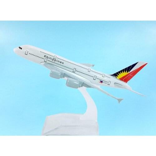 14CM Diecast 1:400 Scale Airbus A380-800 Model Philippine Airplanes W Base Alloy Aircraft Plane Airliner Display Toy Adult Gifts
