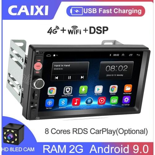 CAIXI Car Radio Multimedia Player RAM 2GB Car Android 9.0 2Din Autoradio DVD For Toyota Ford VW Nissan Hyundai kia Peugeot Honda
