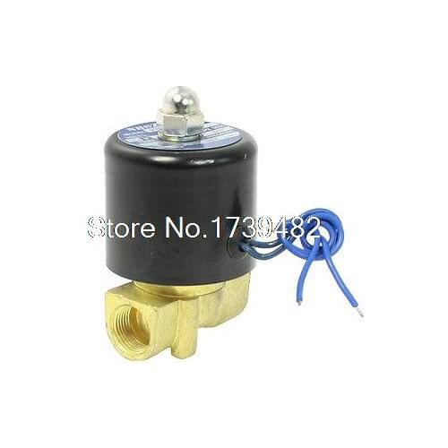 NC 3/8" Port 2 Position Water Air Oil Solenoid Valve DC 12V