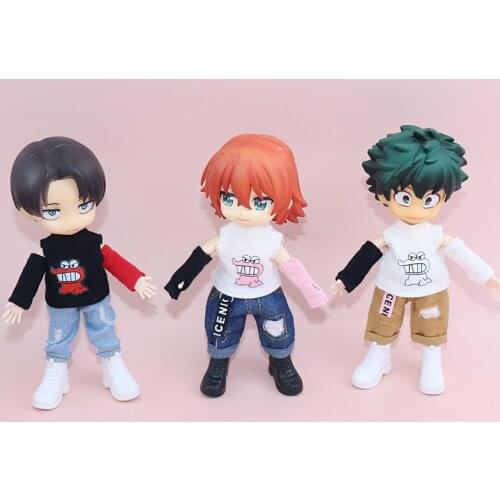 HOUZIWA GSC 1/12 BJD Doll Clothes OB11 Doll T-shirt Doll Pant