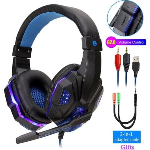 SY830MV wired computer PS4/PS5 professional LED light-emitting gaming player headset bass stereo PC wired headset Internet cafe