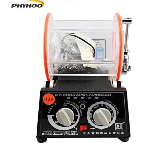 KT6808 Roller Polishing machine Two-way rotary grinding with 5 speeds & timer from 10-60 minute 45W jewelry tools equipments