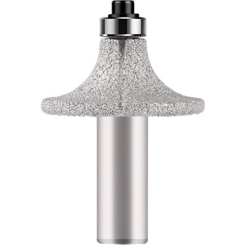 R3/R5/R8/R10/R12/R15/R18grit Trim Knief with Round Shank 1/2inch for Stone Granite Marble Brazed Diamond Router Bit