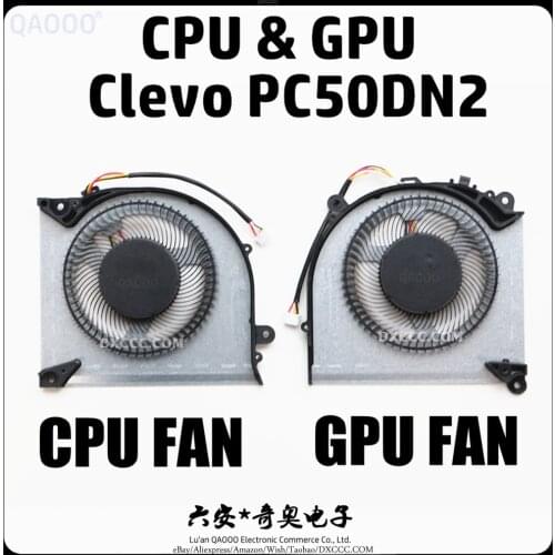 Sager NP8752N2 / Clevo PC50 PC50DN2 CPU & GPU COOLING FAN