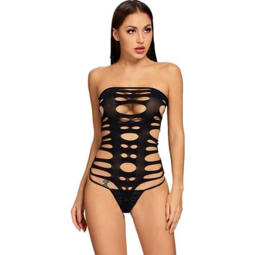 Sexy Summer Bodysuit Lingerie Costumes High Fork Narrow Crotch Low Bosom Reveal Buttocks Nightwear Shaping Suits Swimsuit