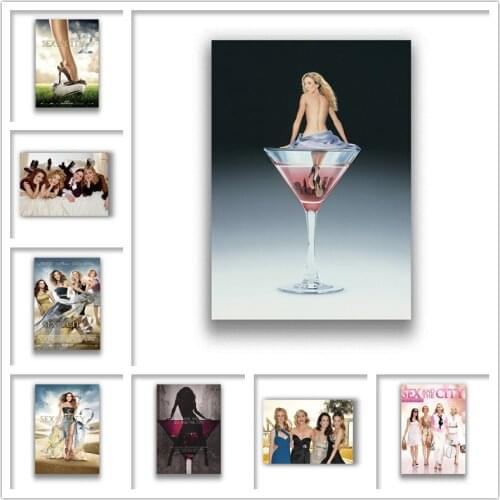 Sex and the City Posters Wall Art Prints White Coated Picture Modern Home Room Decoration