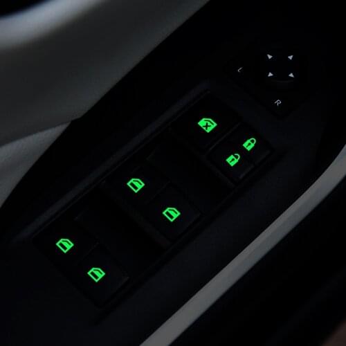 Car window switch Luminous sticker For mitsubishi pajero outlander xl montero lancer triton l200 galant 8 asx grandis