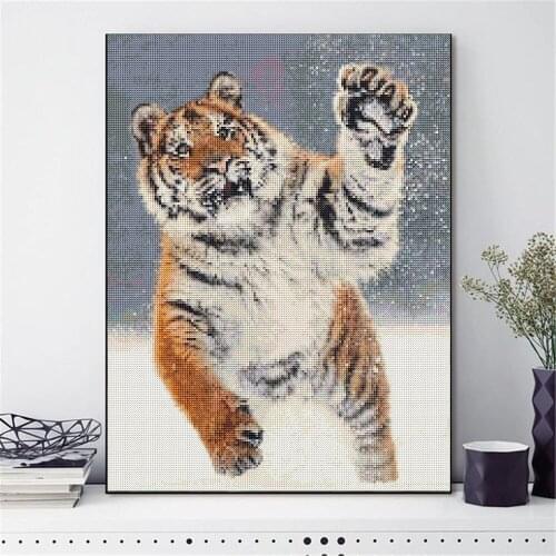 Tiger Fashion 5D Diy cartoon diamond painting Painting Embroidery Animal Diamond art Cross Stitch Christmas Home Decor