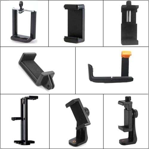TUYU Cell Phone Stand Vertical Bracket Smartphone Clip Holder 360 for Smartphone Camera Cell Phone Tripod Stand Mount Adapter