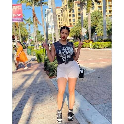 S0157 European and American womens 2021 Summer New Irregular Hem Vest Street Fashion Casual Trend Sleeveless T-shirt