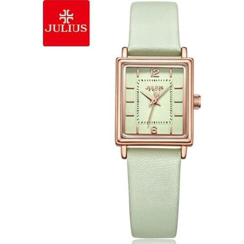 New Retro Lady Womens Watch Japan Quartz Hours Fashion Clock Leather Bracelet Modern Classic Girls Birthday Gift Julius Box