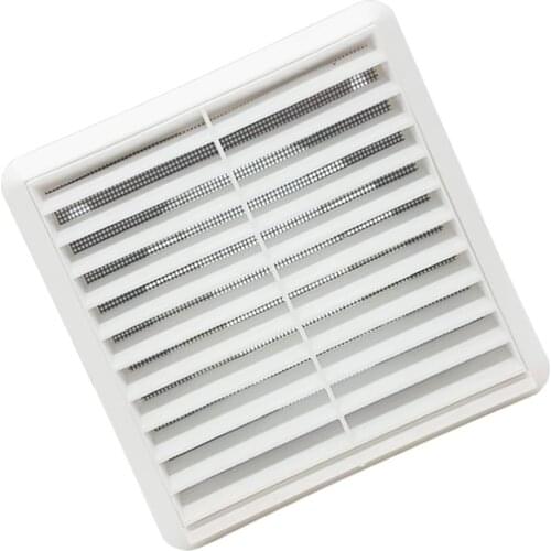 1PC Air Vent Ventilation Grill Cover Wall Ceiling Mounted Vent Built-in Fly Screen Mesh for Bathroom Office Home (White, 100mm)
