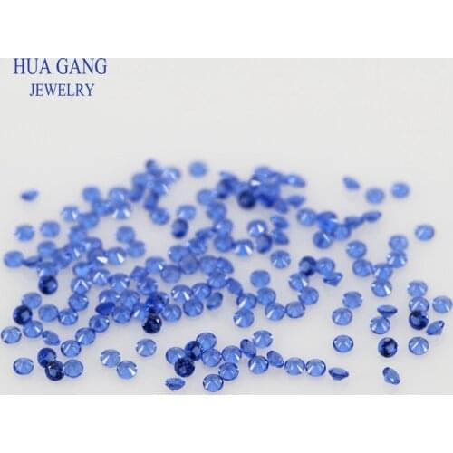 123# Blue Nano Stone Round Brilliant Cut Synthetic Nano Gems For Jewelry Size 0.8~6.5mm Free Shipping Beads Wholesale