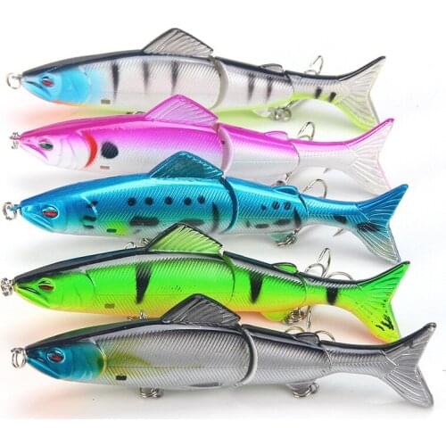 13cm/18g Sinking Wobblers Fishing Lures Jointed Crankbait 3 Segment Hard Artificial Bait For Fishing Professional Tackle Lure