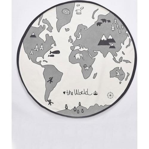 135cm Play Mats Kids Room Round Mat Cotton Kids Crawling Carpet Sleep Bed Soft Round Blanket