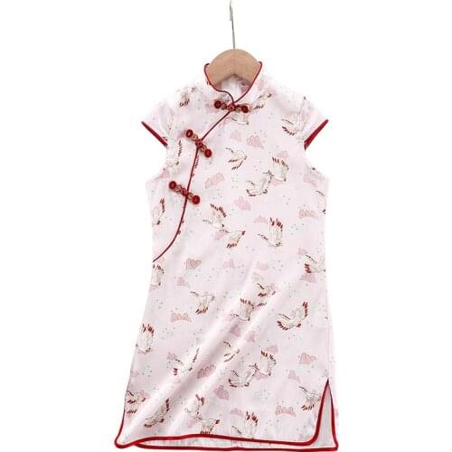 2021 Baby Qipao Girl Dresses Kids Chinese Style chi-pao cheongsam New Year gift Childrens Cloth Traditional Chinese Clothing