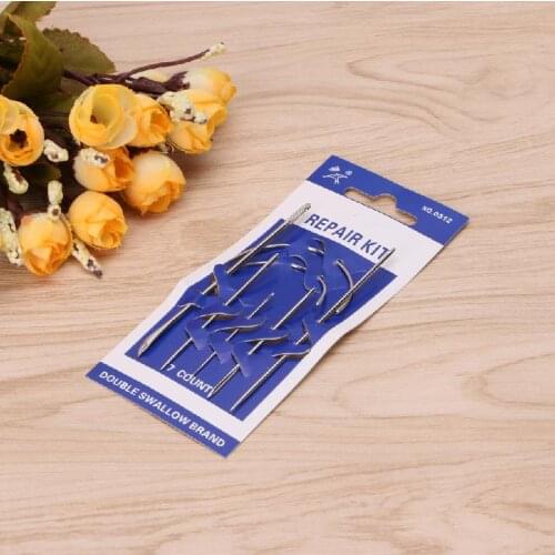 7Pcs Hand Sewing Needles Repair Kit Upholstery Carpet Leather Curved Canvas E56C
