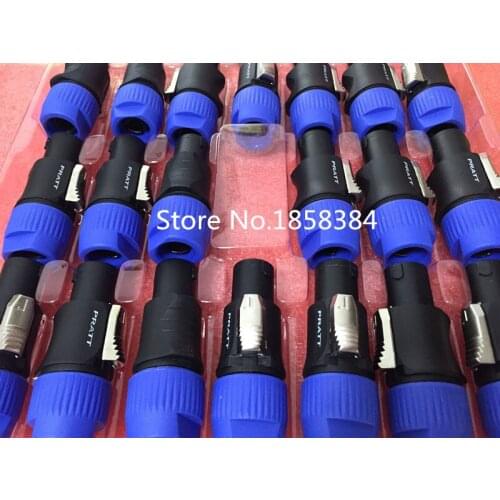 Free shipping 20pcs/lot 4Pin Speakon Cable Connectors 4 Pole Plug Male Audio Speaker Connector