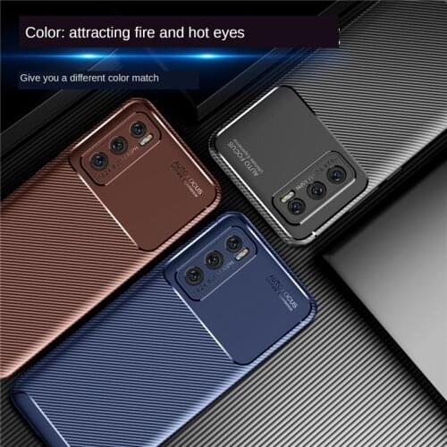 Carbon Fiber Shockproof Case For VIVO V20 SE Y70 Y20 IQOO 5 X50 Pro Plus Soft Silicone Bumper For VIIV NEO 3 V19 Y50 Y70S