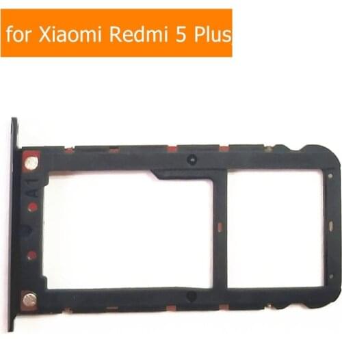 Card Holder Slot Tray For Xiaomi Redmi 5 Plus/ Redmi 5Plus Nano SIM Card Micro SD Card Tray Holder Adapter Repair Spare Parts