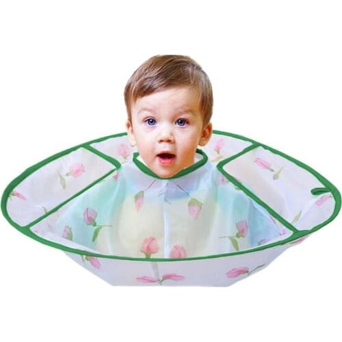 Kids Floral Animal Print Foldable Salon Apron Waterproof Hair Cutting Cloak Umbrella Cape Home Hairdressing Cape Cover Cloth