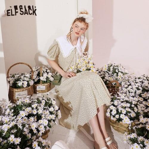 ELF SACK Summer Polka Dot Dresses
