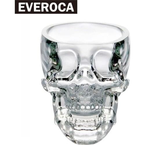 Crystal Skull Head Cup Shot Glass Cup For Whiskey Wine Vodka Transparent Home Drinking Ware Man Gift Cup