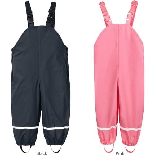 Toddler Rain Dungarees Unisex Oxford Cloth Jumpsuit Windproof Pants Waterproof Mud Raincoat Toddlers Kids Jumpsuit Clothes