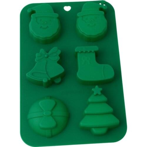 Cake Mold Christmas Santa Claus Socks Bell Bowtie Tree Form Baking Cookie Cutter Cake Decorating Baking Mould Easter Decor