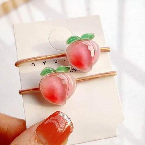 Cute Kawwii Fruit Childrens Hair Tie Watermelon Strawberry Pineapple Hair Tie Girls Rubber Band Head Tie Hair Accessories Headd