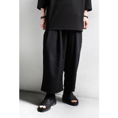 Fashion basic super loose wide pants wide leg new casual pants Japanese loose versatile pants mens pants