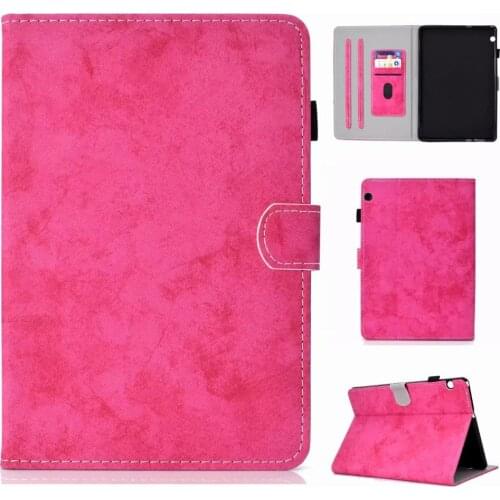 Fashion Pure color Leather Case For Huawei MediaPad T5 10 10.1 inch Tablet Protective Silicone Stand Cover Funda+pen