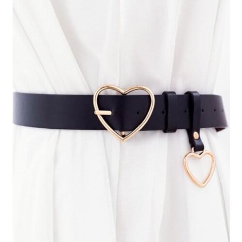 Fashion Womens Casual Leather with Pin Buckle Classic Fashion Solid Leather Waistband Wide Belt Strap Belts