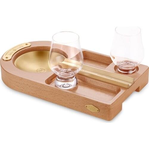 Cigar smoking set cigar ashtray Austrian glass red wine glass meringue fine ashtray set CL-T107