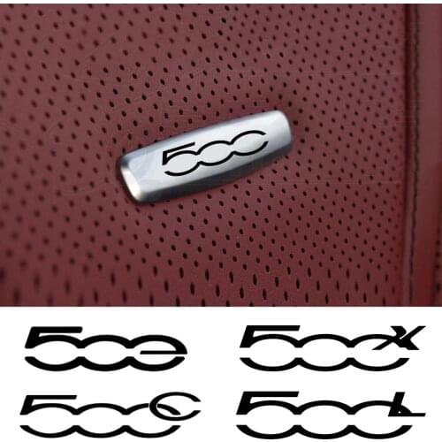 Car Chair Seat Sticker Front Seat Tuning Badges Metal For fiat 500 500L 500E 500S 500X 500 Car Accessories
