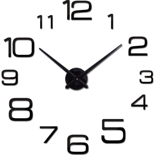 Wall Clock Modern Design 3D Big Quartz Watch Clocks Living Room Large Clock Home Decor Still Life Circular DIY Watch Sticker